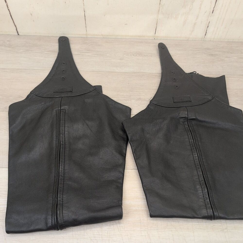 Vintage Choko Ridingear Riding Gear Leather Chaps Size Large Black